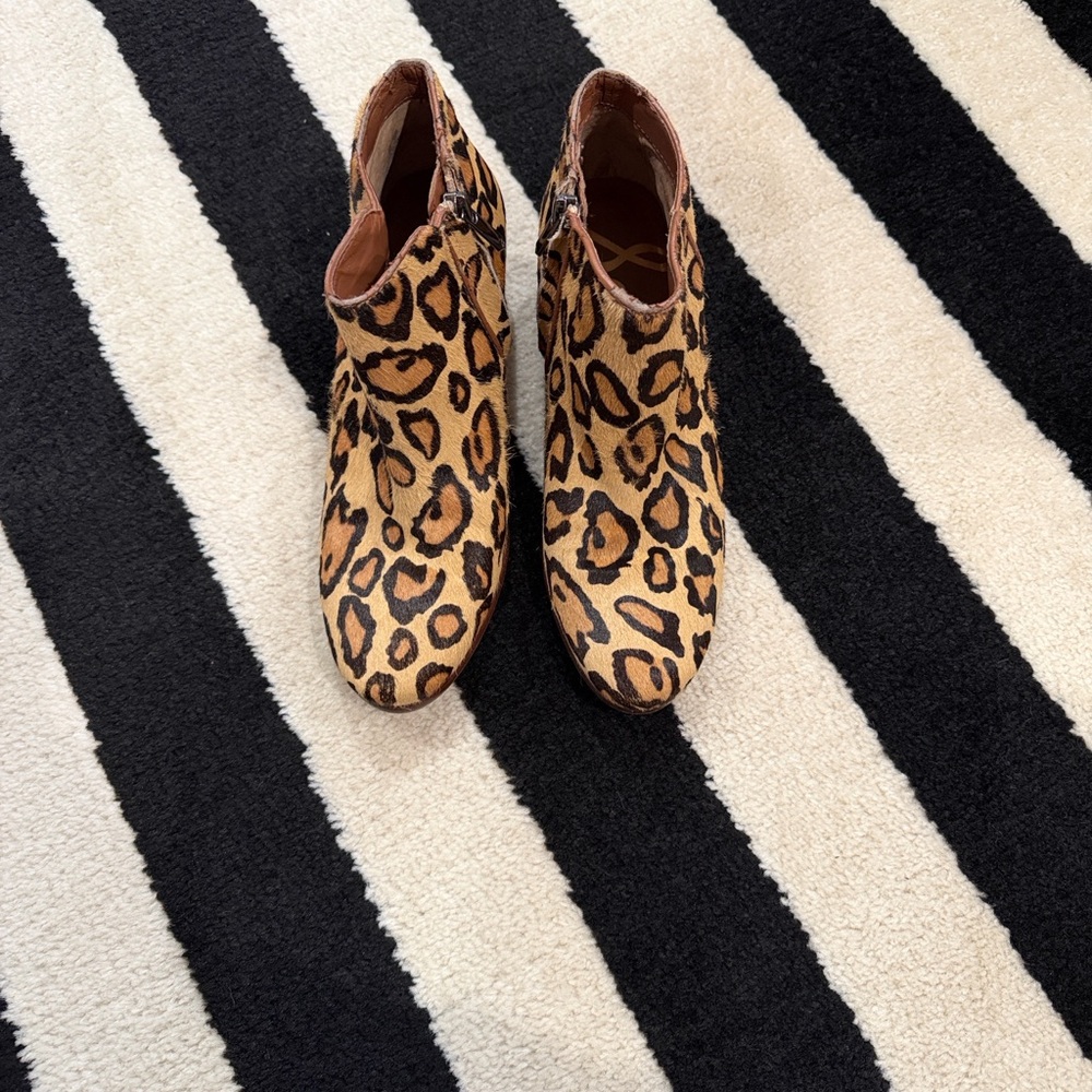 Sam Edelman Leopard Print Ankle Boots